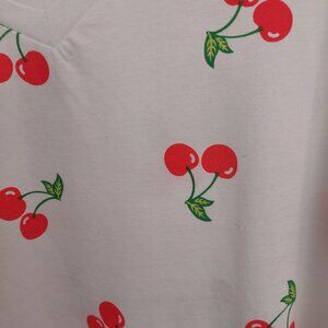 Organic T shirt with cherry print